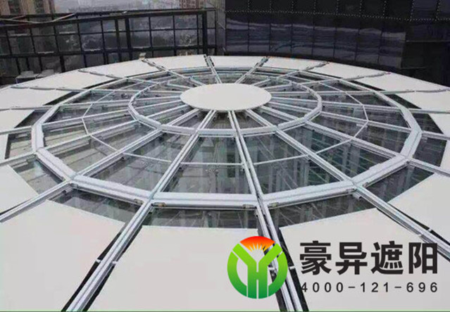 玻璃頂電動遮陽簾廠家,豪異上海電動天棚簾,4000-121-696